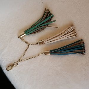 Leather keychain/bag Tassels